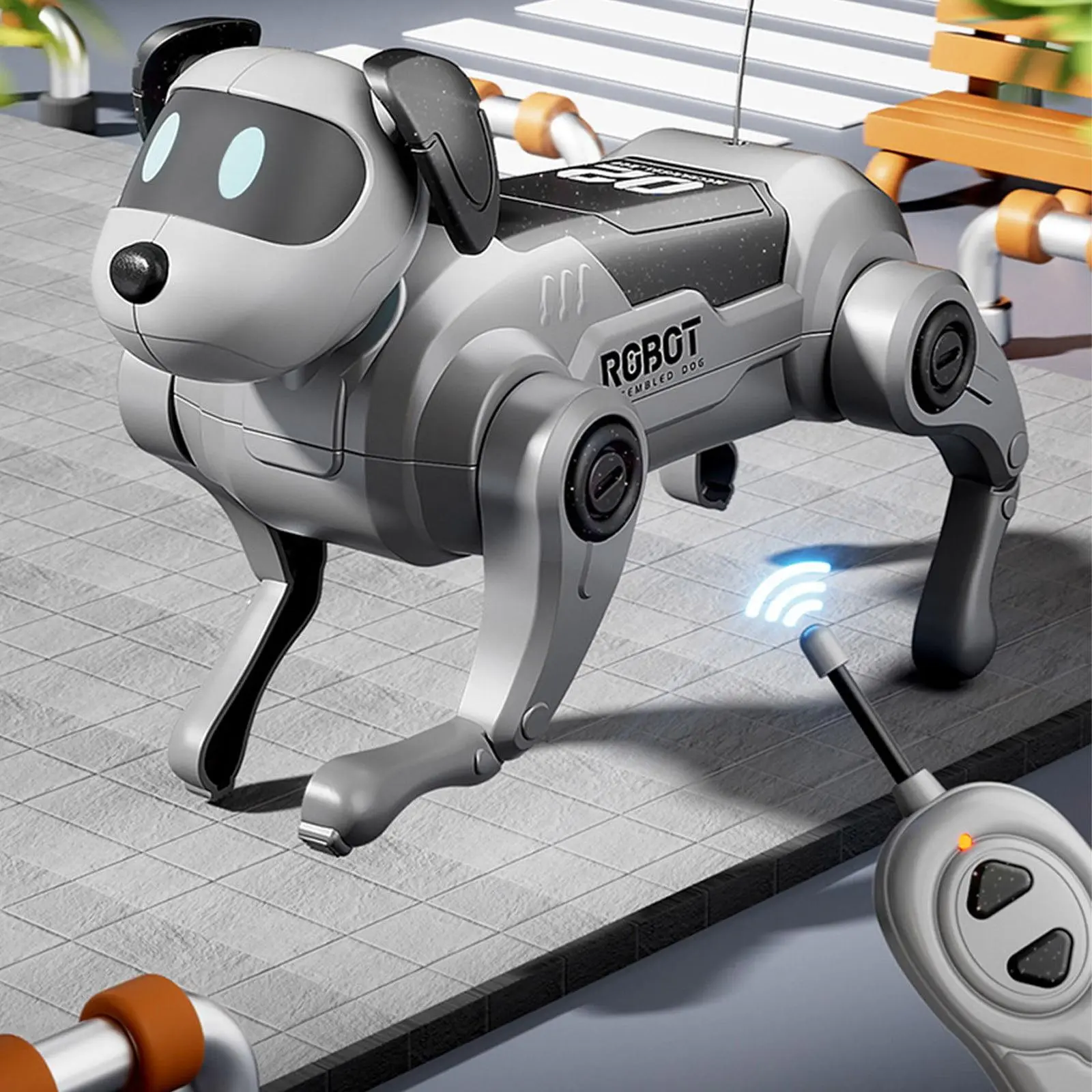 Electric Remote Control Robot Dog, RC Mechanical Animal Vehicle Electronic Pets, DIY Installation, Kids Birthday Gifts Electric LED Floating Ball Car robotop travel robot crab Remote Control Electric Boa Toy speed robot toy robot 64 gorrocoptero