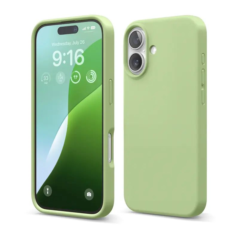 [elago Official] Soft Liquid Silicone Casing for iPhone 16 - Specific Fit, Shockproof Drop Protection, Screen Edge Lift, Raised Camera Edges, Wireless Charging Compatible, Grip Stays Secure, Easy Installation, 37 Colors Cute Phone Accessory