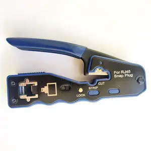 RJ45 Crimp Tool for End Pass Through Cutter Cat6 Cat5 Cat5e 8P8C Plugs Connector