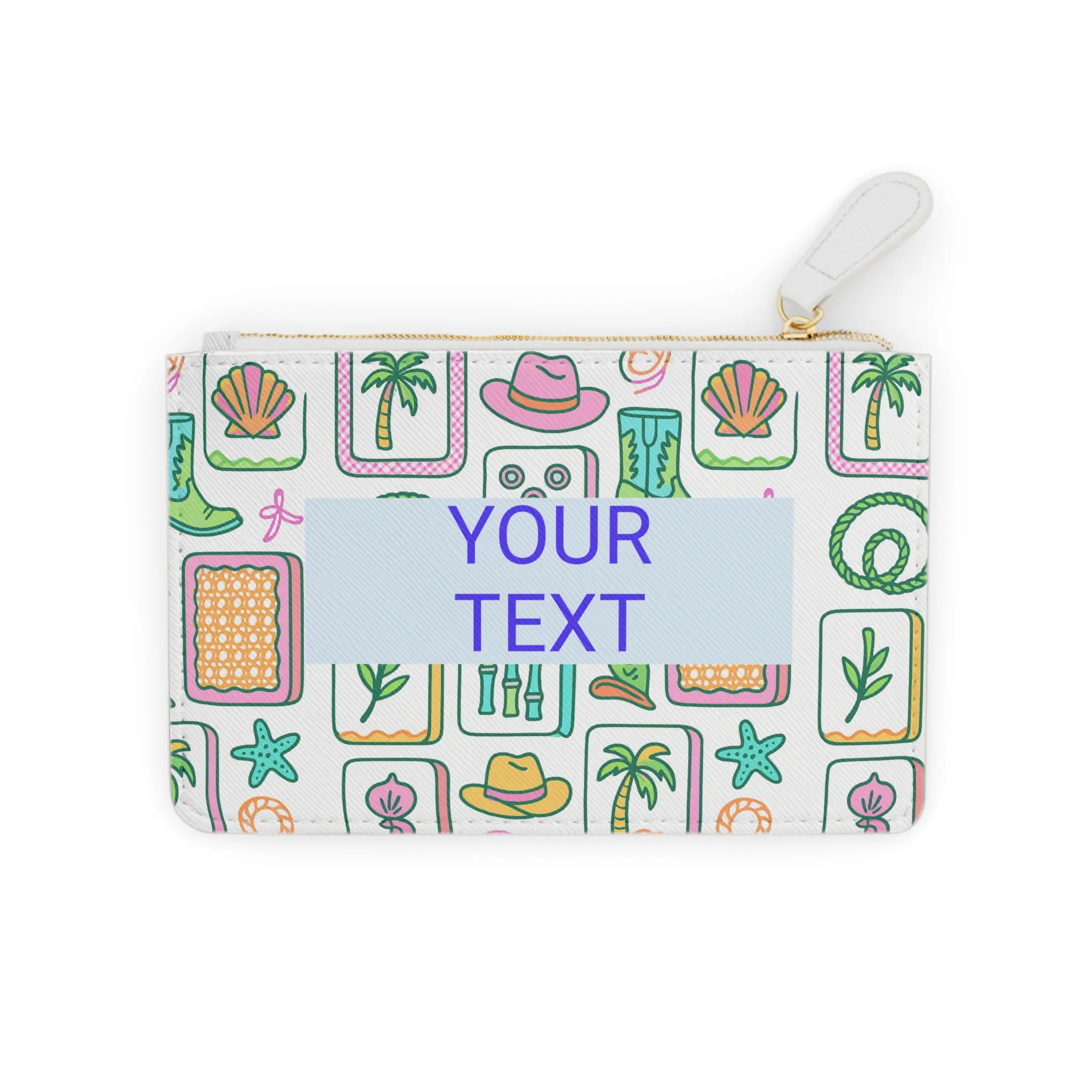 Coastal Cowgirl Mahjong Mini Clutch Bag, Change Coin Purse, Mahjong Party Favor, Personalized Girls Weekend Gift, Bachelorette Birthday