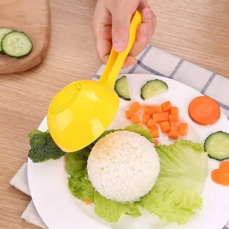Non-stick Rice Scoop Mold DIY Sushi Mold Rice Ball Spoon Congee Spoon for Home Cooking Utensils Kitchen Gadget Kitchen Tool Cooking Accessories