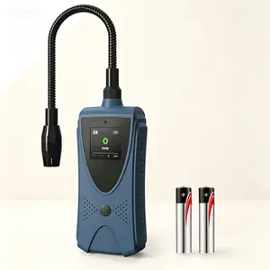 Gas Leak Detector with 6.8-Inch Flexible Neck & Color Display, Visual and Audible Alarm for Methane Propane Combustible Gas, Home RV Safety Device, Reusable with Included Batteries for Leak Detection