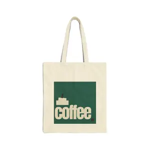 Cotton Canvas Tote Bag - Coffee, Shopping Bag, Vintage tote, trendy bag, Eco-friendly Tote, artsy bag