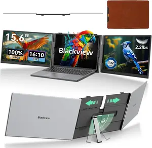 15.6" Laptop Screen Extender – Triple Monitor Setup | Single/Dual Portable Display, 1080P FHD IPS, Plug & Play for Windows/Mac (13–17" Laptop)