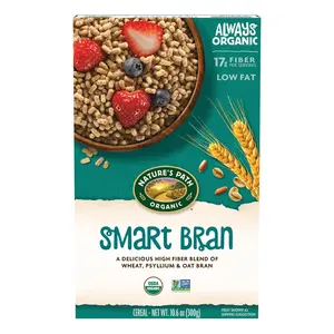 Nature's Path Organic Smart Bran Cereal, 10.6 Ounce, Non-GMO, 17g Fiber, 4g Protein