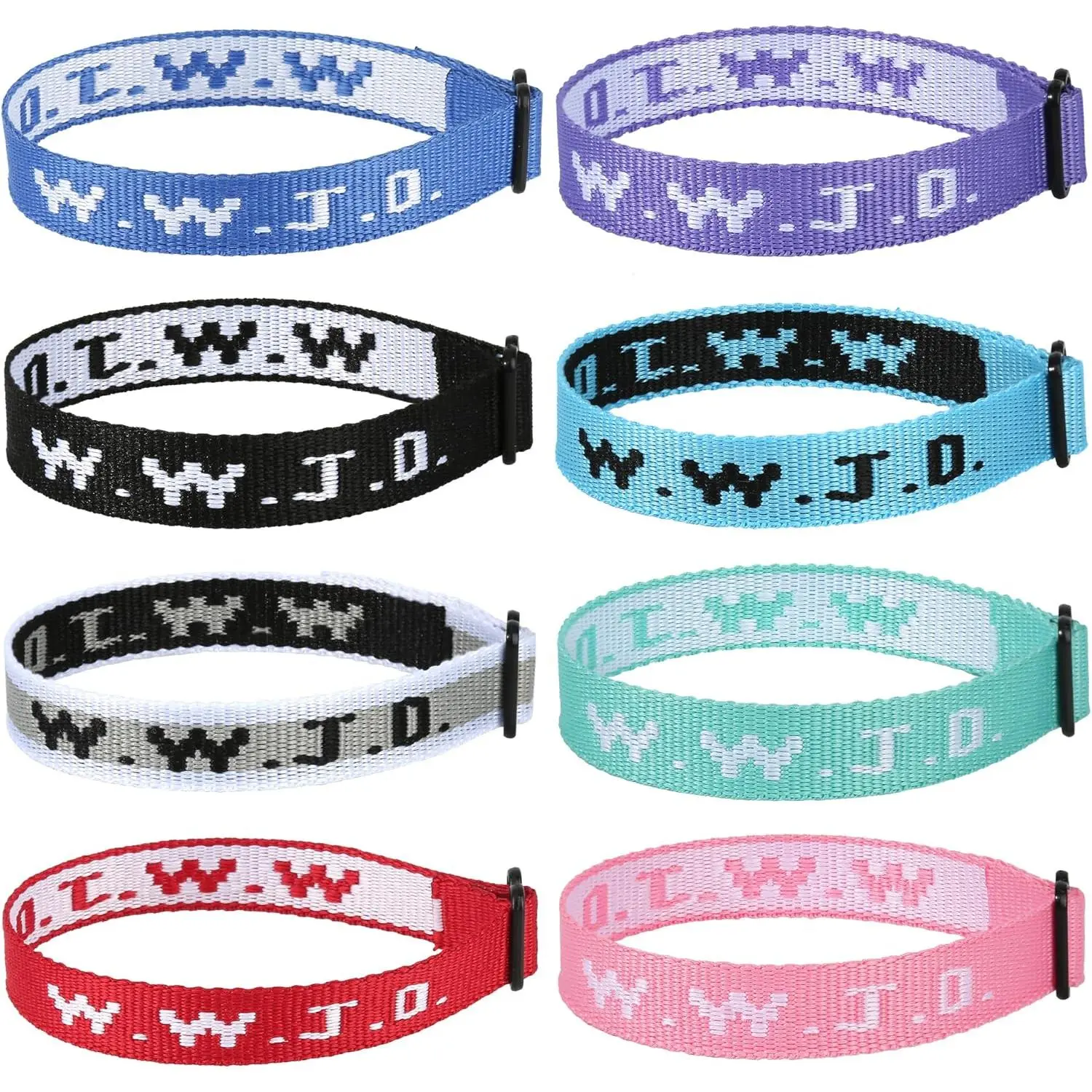 8 count WWJD Christian Bracelet Pack for Women Men, Christian  Gifts Adjustable Wristbands, WWJD Bracelets Bulk - What Would  Do Bracelet
