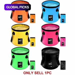 12L/20L Collapsible Bucket with Handle, Portable Water Bucket Folding Storage Container Laundry Basin Car Wash Bucket for Outdoor Camping Gear Fishing Beach RV Gardening & Plumbing Repairs #GLOBAL PICKS