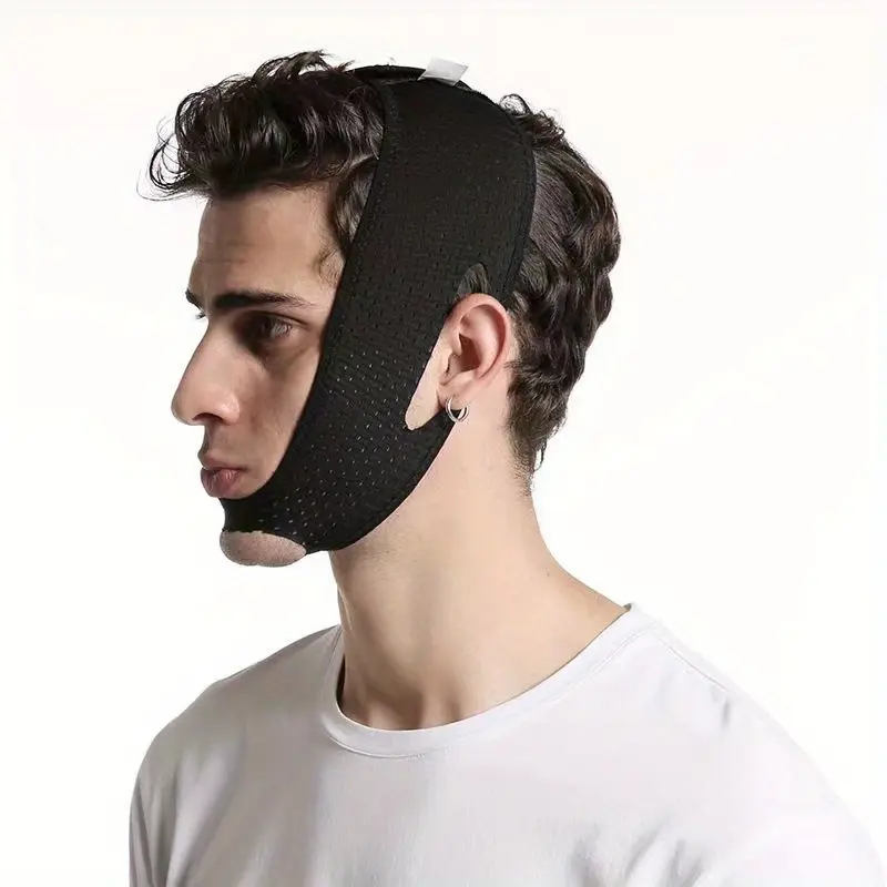 V-Line Face Shaping Bandage - Adjustable Jaw Trainer, Lightweight Breathable Chin Strap Skin Care Device with V-Face Support for Slimmer Jawline, Face Lifting Device