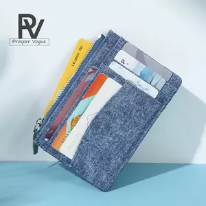 Genuine Leather RFID Blocking Wallet for Women - Slim Minimalist Bifold Front Pocket Wallet with Money Clip & Card Holder, Portable EDC Anti-Theft, Father's Day Gift for Husband or Dad