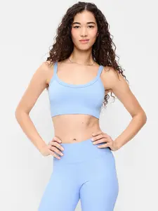 Old Navy Women's Light Support Fluid Seamless Ribbed Sports Bra