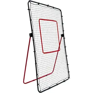 Heavy Duty Multi-Sport Rebounder Net – Foldable 4x4.5Ft Double Sided Bounce Back Net for Baseball, Soccer & Volleyball, Adjustable Angles, Durable Steel Frame, Portable Training Equipment for All Ages