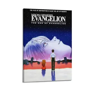 Neon Genesis Evangelion Poster for Bedroom Aesthetic Canvas Wall Art Living Room Posters Painting Picture Print Modern Family Decor Artist Bathroom Poster
