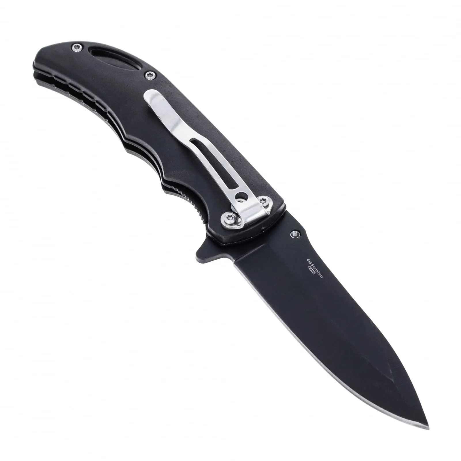 ASR Outdoor 7 Inch Fishing Pocket Knife with Drop Point Stainless Steel Black