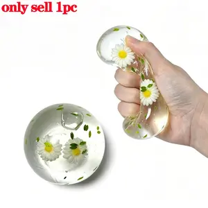Daisies in Spring Maltose Squishy Toys Anti Stress Sensory Fidgets Toy Soft Simulated Transparent Maltose Slow-rebound Decompression Toy Stress Relief Fidgeting Squish Balls