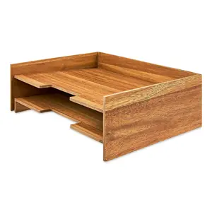 Pen+Gear Wooden Paper Tray, 12.6 in x 9.5 in x 4.1 in