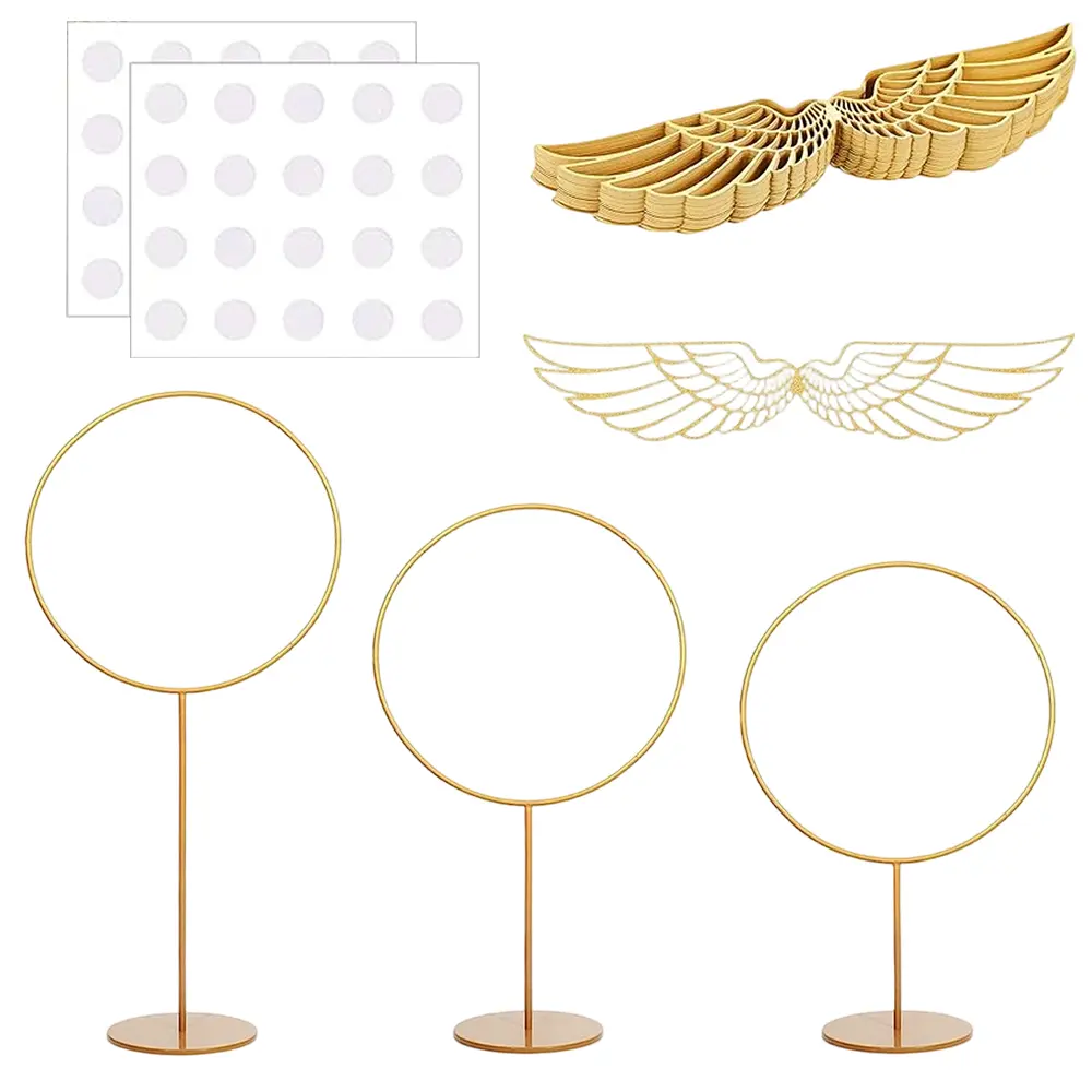 103 pieces of wizard party chocolate decorations, including 3 Golden Gate pillars, 50 Golden Wing cupcake toppers, and 50 adhesive patches, suitable for magic themed party dessert tables, cupcakes, cakes, birthday parties, weddings