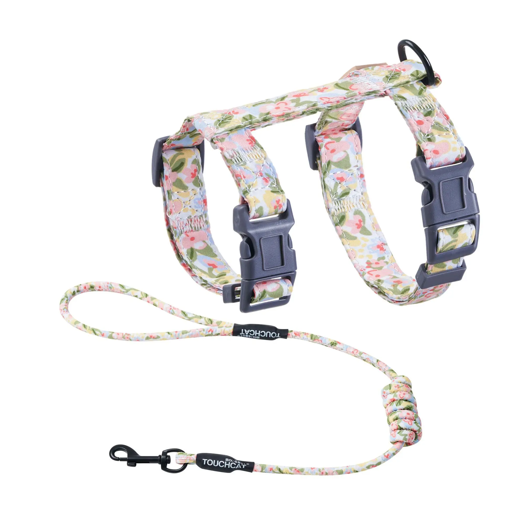 Touchcat Floral Patterned Cat Harness and Leash Touchcat Floral Patterned Cat Harness and Leash