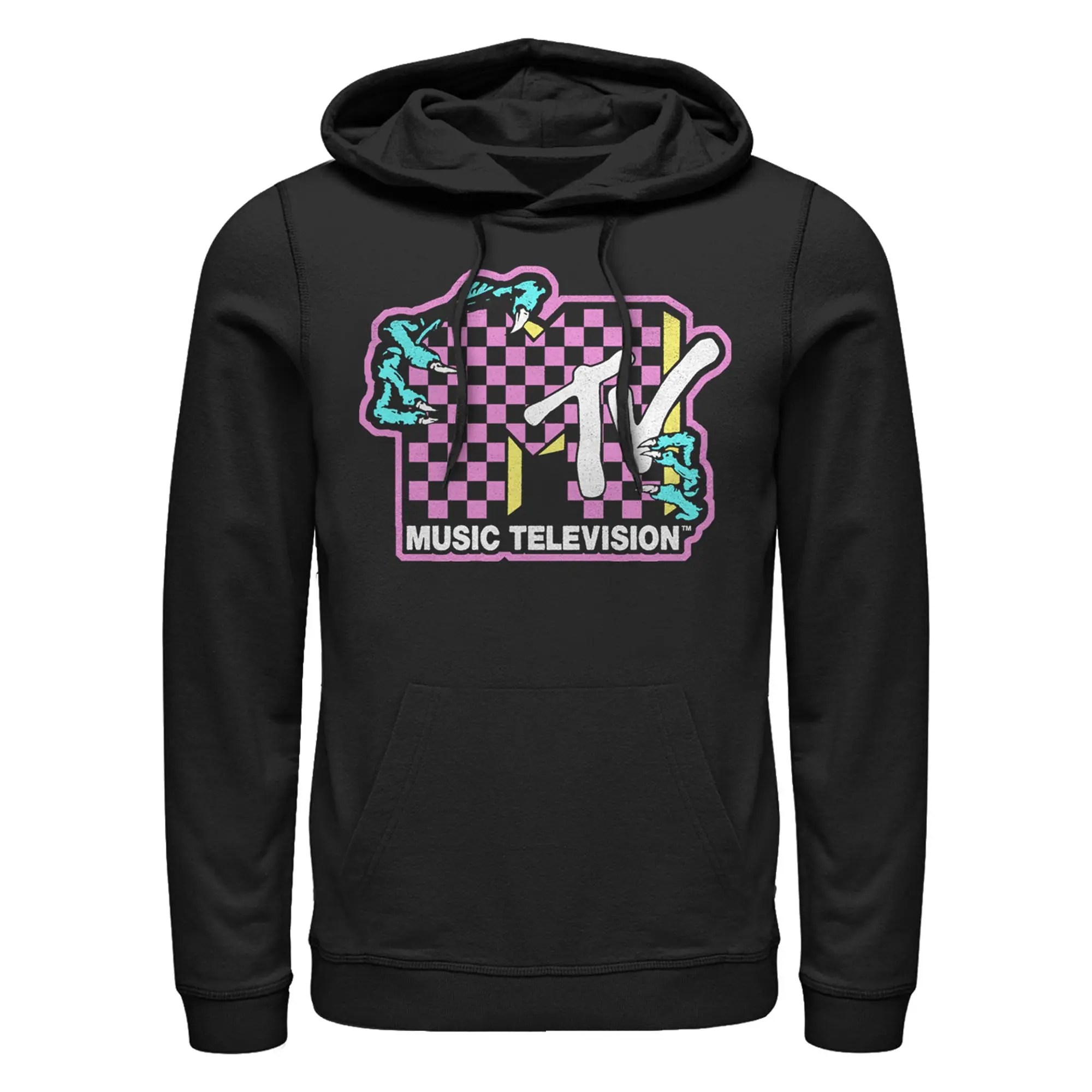 Men's MTV Dragon Checker Logo Pull Over Hoodie