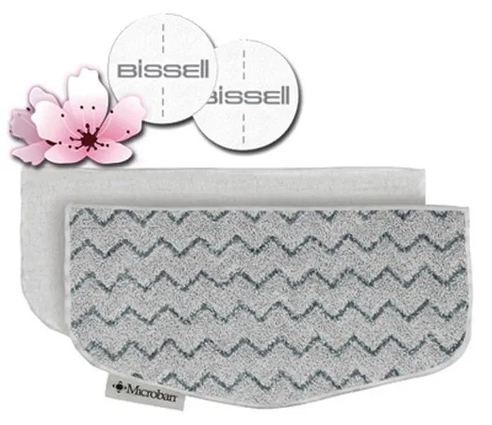 BISSELL 5938 PowerFresh Steam Mop Pad and Scent Disc Kit - Reusable Microfiber Towel Accessory Set for Steam Cleaner Mops, Washable for Bacteria-Removing Use, High-Pressure Steam Mops