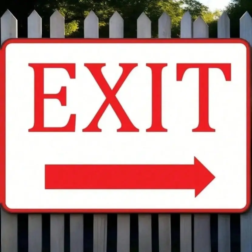 Aluminum Directional Exit Sign with Right Arrow for Doors Commercial Use Safety and Wayfinding Metal Sign for Office Building Store