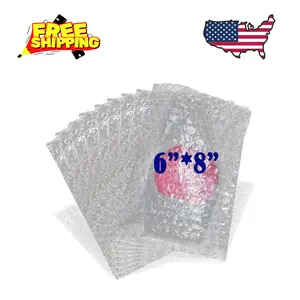 100Pack 6x8 Inch Bubble Out Bags Bubble Pouches Wrap Cushioning Packaging Bags