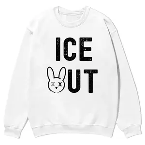 Bunny Ice Out Shirt Abolish Ice crewnecks for men and women, full color fall sweatshirts, fun and cozy patterned sweaters, unisex fall clothing