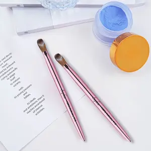 Sophia Acrylic Brush-size 18-Rose Gold