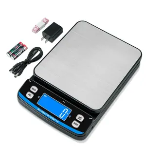 110lb Postal Scale - High Precision Shipping Scale with Tare, Count, and Hold Functions, 5 Units, Dual Power Options,  for Mailing, Packages, and Letters, with a Tape