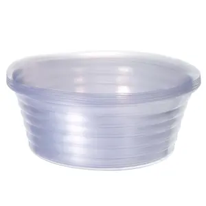 Unique Bargains Plant Pot Saucer 9 Inch Plastic Round Deepened Flower Drip Tray for Indoor Outdoor, Clear Pack of 10