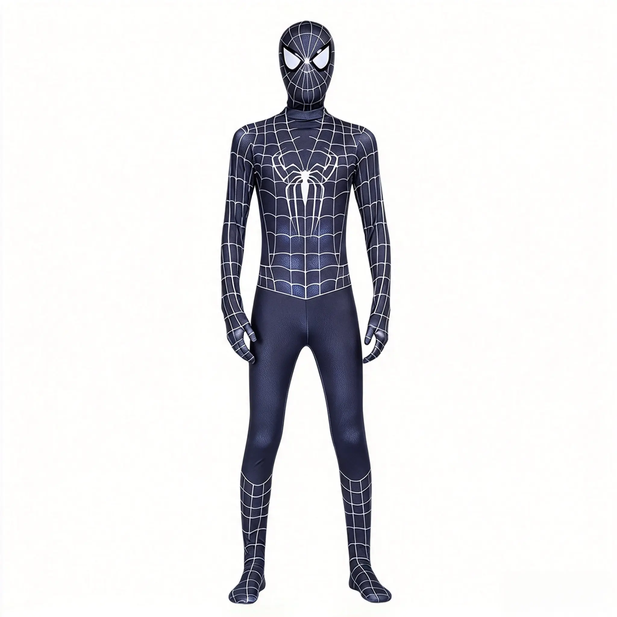 Adult Spider-Man Full Body Jumpsuit Costume, Classic Red & Blue Spiderman Bodysuit with Mask, Superhero Cosplay Suit for Halloween Party & Comic Con