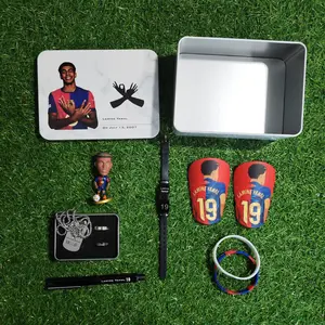 Yamal Gift Bundle(1 gift box+1 Keychain+1 Figure+1 Pen+1 Necklace+2 Rings+1 Pair Of Mini Shin Guards+3 wristbands)