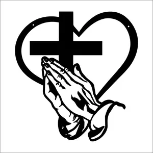 Metal Cross Wall Decor, Iron Art Home Hanging Ornament