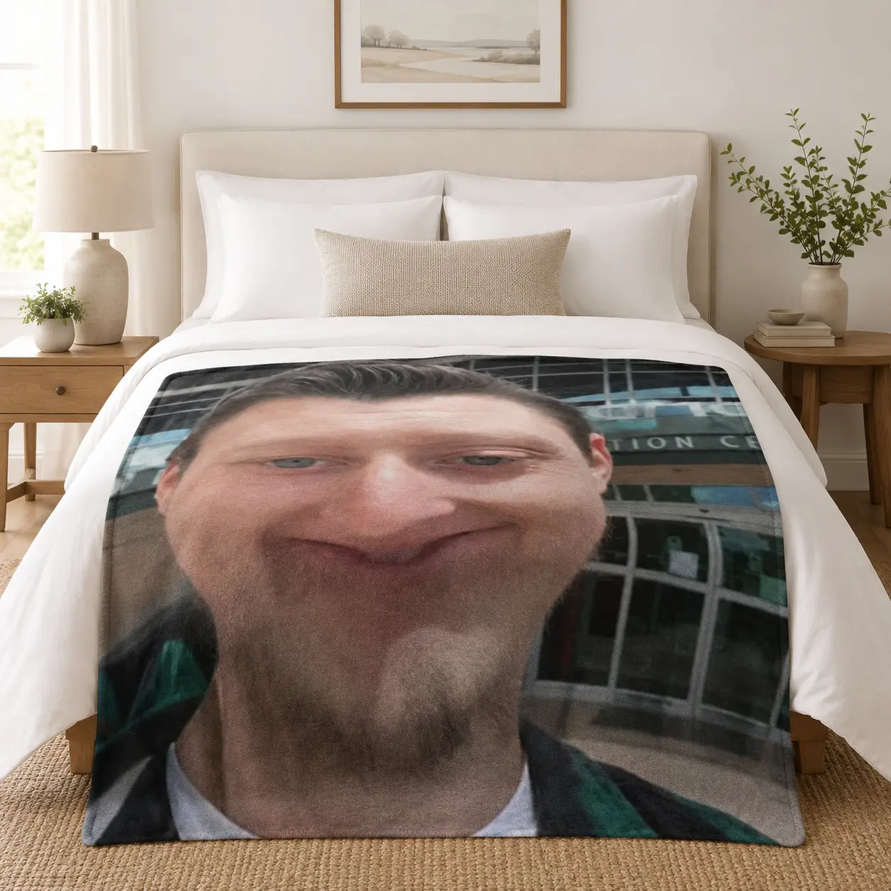Daniel Larson Selfie Throw Blanket, Polar Fleece Extra Large Throw Blanket for Sofa, Furry Plush Blankets for Beds, Cozy Family Throw Blanket, Father’s Day Thanksgiving Children’s Day Holiday Gifts for Children and Family