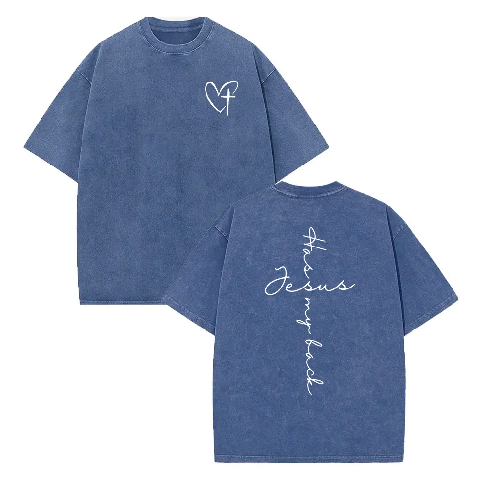 Washed T-shirt-Blue