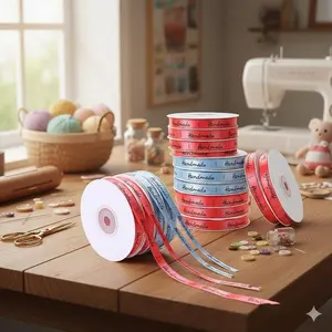 Eco-Friendly Printed Satin Ribbon Roll - Tear-Resistant Fade-Proof Bow Making & Gift Wrap DIY Craft Supplies for Hair Accessories, Creative Packaging, High Quality Ribbon for Handmade Decor