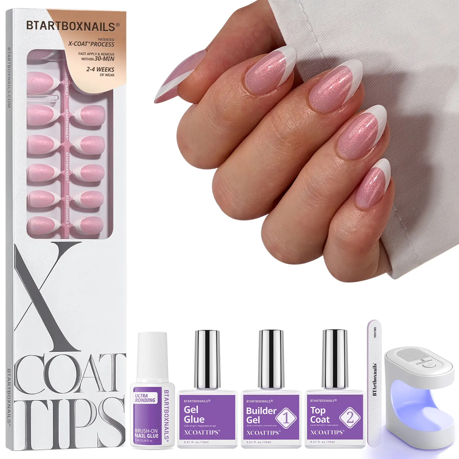 BFSFJ-S-Almond-kit-Glitter pink