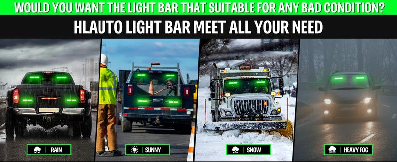 DIBMS 40 LED Stroboscopic indicator Light Bar, Front/rear windshield visor lights, Dash Safety Warning for Construction, Tow, Plow Trucks (Amber White) Car Accessories Green Emergency Rooftop Strobe Lights Bar car lights