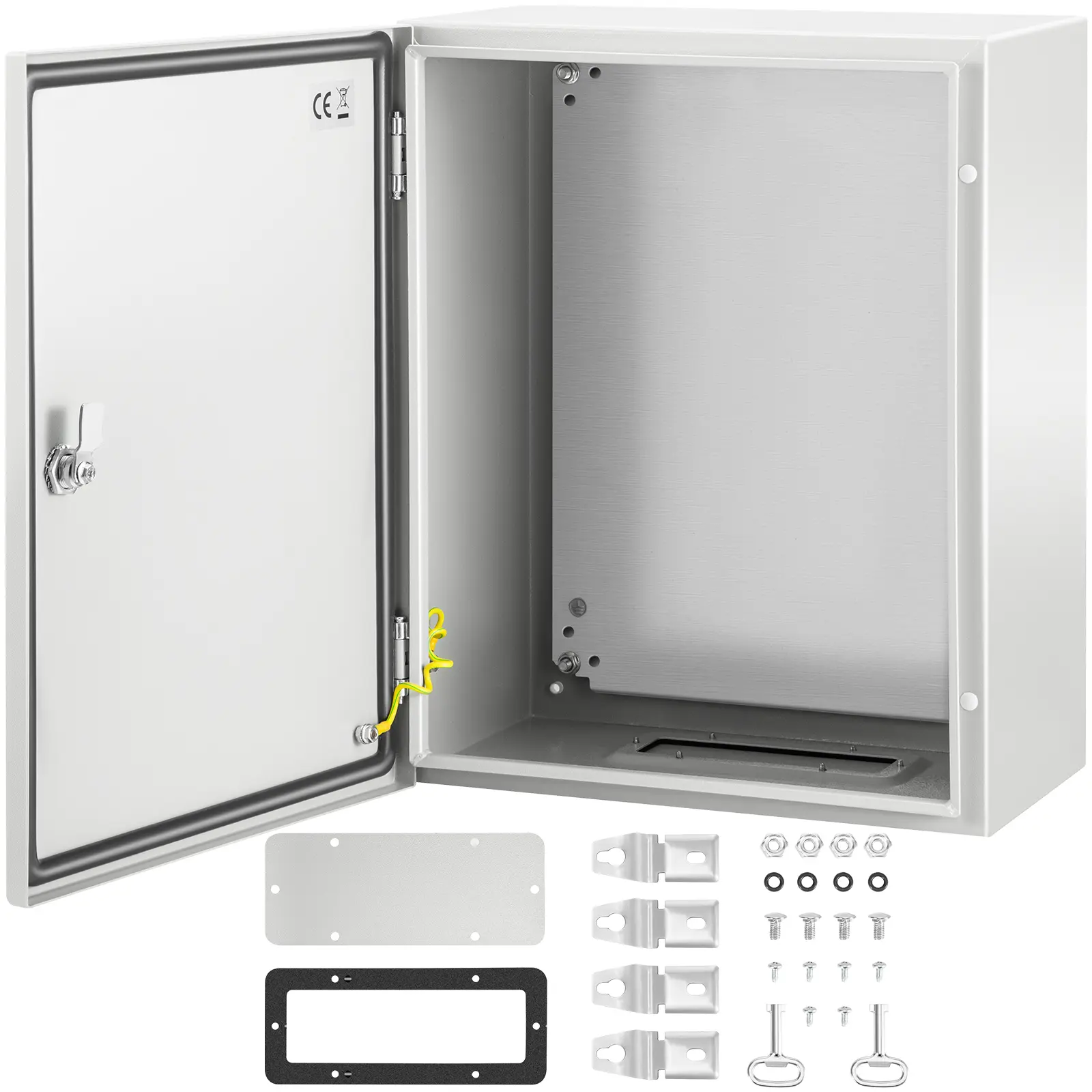 【summerfinds】VEVOR NEMA Steel Enclosure, 20 x 16 x 10\'\' NEMA 4X Steel Electrical Box, IP66 Waterproof & Dustproof, Outdoor/Indoor Electrical Junction Box, with Mounting Plate, Metal Panel Boxes