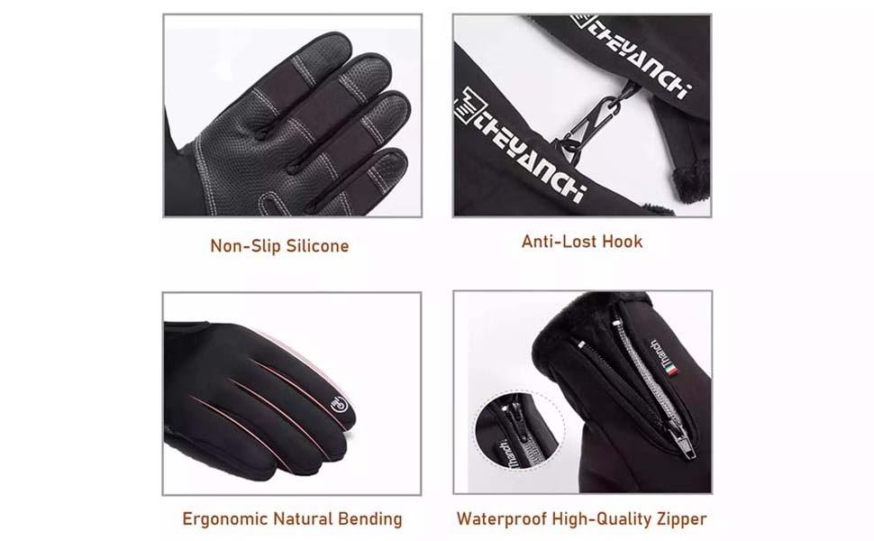 Touch Screen Work Gloves for Men Women, Durable Utility Working Gloves, Flexible Gardening Gloves for Yard Daily Work; Winter Waterproof Windproof Warm Touchscreen Gloves for Ski Driving Cycling Hiking Outdoor Sports, Machine Washable 1 Pair mittens