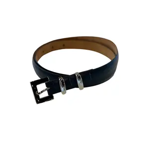 W.Kleinberg Skinny Leather Belt with Double Keepers