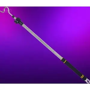 Telescopic Reaching Hook with Sponge Handle - Extendable from 37" to 65" - Lightweight Adjustable Clothes Pole - 4.7" Hook for Easy Access - Durable Non-Slip Grip for Wardrobe Organization
