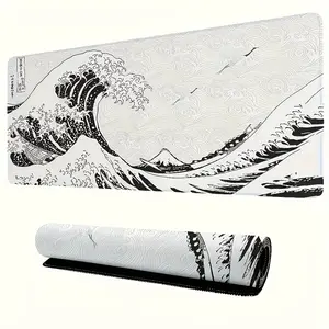 The Great Wave off Kanagawa Mouse Pad | Ukiyo-E Desk Mat | Oversized Non-Slip for Gamers & Art Lovers | Japanese Ink Wave Aesthetic | Perfect for Gaming Setup & Desk Decor Desk Accessories#FYP #UkiyoE #JapaneseArt #GamingMat