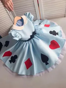 Kids Girls Puff Sleeve Bow Decor Tiered Layer Dress, Cute Casual Puff Sleeve Peter Pan Collar Fit & Flare Dress for Party Holiday, Kids Clothes for All Seasons, Princess Seraphina Dress