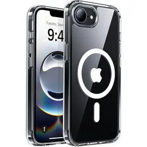 Magnetic Shockproof for iPhone 17e & iPhone 16e Case [Compatible with MagSafe] [Military-Grade Protection] Anti-Yellowing, Matte Protective Phone Case for iPhone 17 e/16 e 6.1", Clear