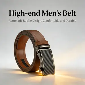 【cuttable】Mens Belt Leather Ratchet Easy Release Belt For Men Designer Belt Dress and Casual with Adjustable Buckle for Men's Wear Gift Outdoorfun Textured for Father's Day accessories men business belt no hole