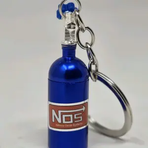 Signed NOS Nitrous Bottle Keychain -- Blue