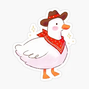 Cute Duck Happy Splash Cartoon Sticker – Premium Vinyl