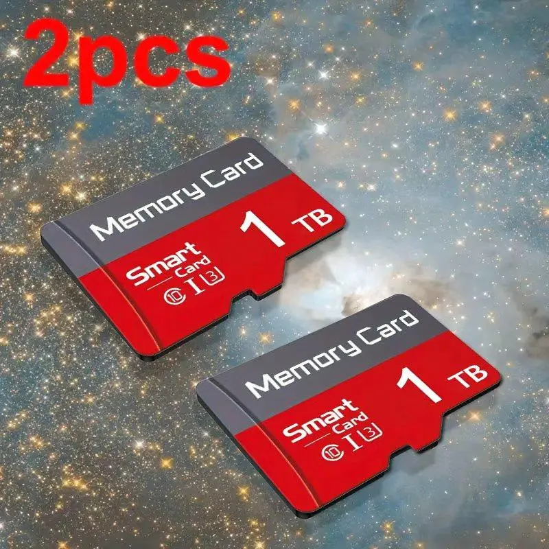 2 packs of 1TB SD memory cards and adapters, Micro SD cards for smartphones, personal computers, headphones, PSP flash memory photo storage monitoring system, adapter for Micro TF memory cards, Micro SD cards