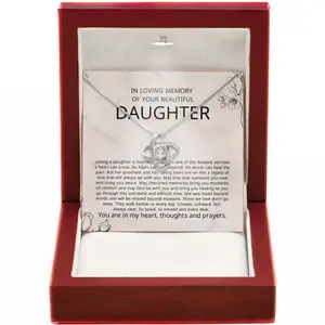 Memorial Necklace for Loss of Daughter Healing Forever Loved Sympathy Jewelry Angel Wing Pendant for Parents