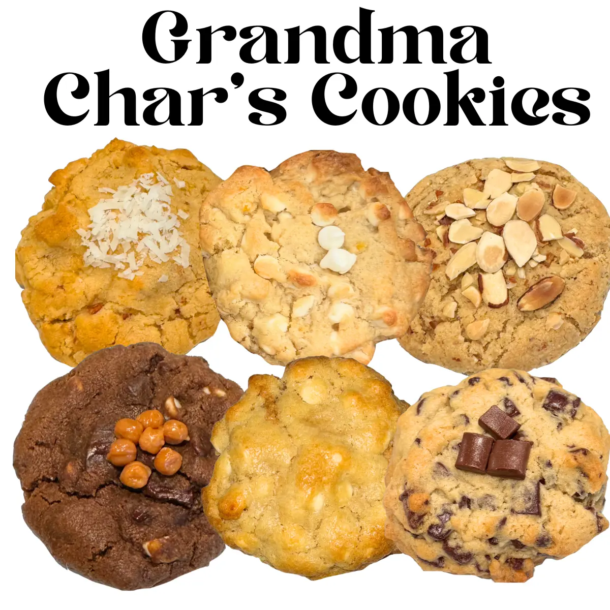 Grandma Char's Gourmet Cookie Assortment - 6 or 12-Pack Variety Pack of Delicious Cookies with Gourmet Flavors Handmade in Small Batches by Grandma Char Herself